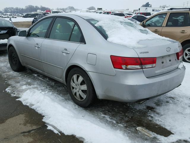 5NPEU46F76H016124 - 2006 HYUNDAI SONATA GLS SILVER photo 3