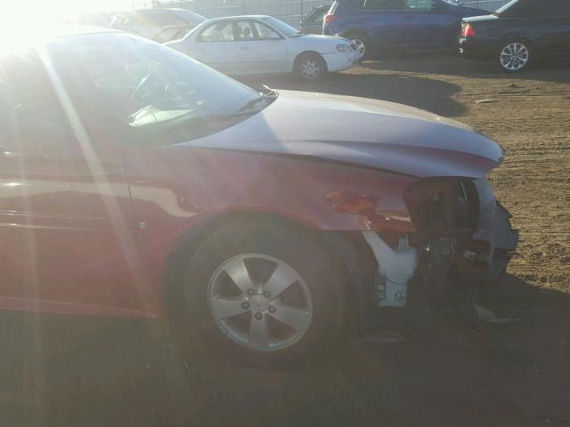 2G2WP552281111635 - 2008 PONTIAC GRAND PRIX RED photo 9