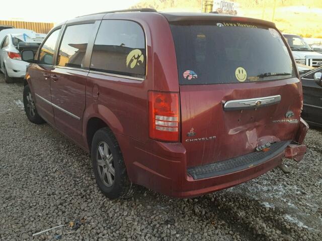 2A4RR5D13AR500930 - 2010 CHRYSLER TOWN & COU BURGUNDY photo 3