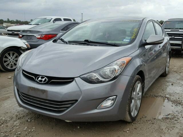 KMHDH4AE3DU503804 - 2013 HYUNDAI ELANTRA GL GRAY photo 2