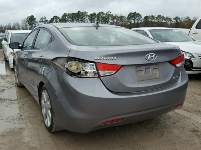 KMHDH4AE3DU503804 - 2013 HYUNDAI ELANTRA GL GRAY photo 3