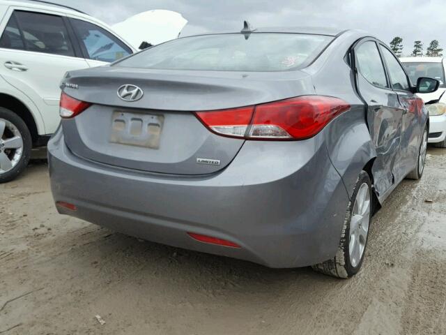 KMHDH4AE3DU503804 - 2013 HYUNDAI ELANTRA GL GRAY photo 4