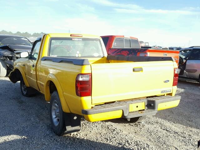 1FTYR10U72PA07829 - 2002 FORD RANGER YELLOW photo 3