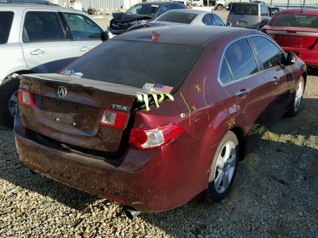 JH4CU26699C006463 - 2009 ACURA TSX MAROON photo 4