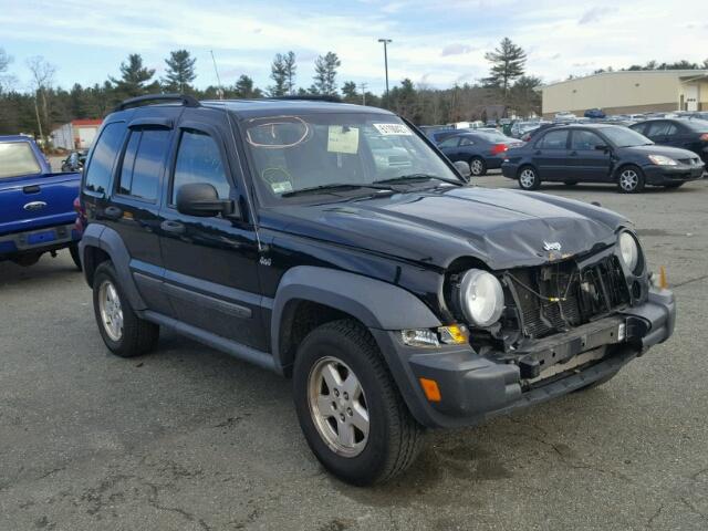 1J4GL48K87W675339 - 2007 JEEP LIBERTY SP BLACK photo 1