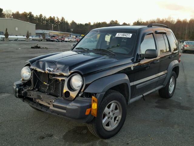 1J4GL48K87W675339 - 2007 JEEP LIBERTY SP BLACK photo 2