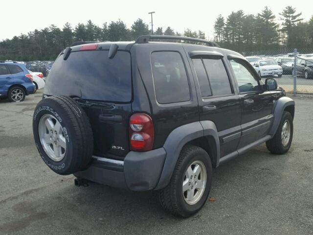 1J4GL48K87W675339 - 2007 JEEP LIBERTY SP BLACK photo 4