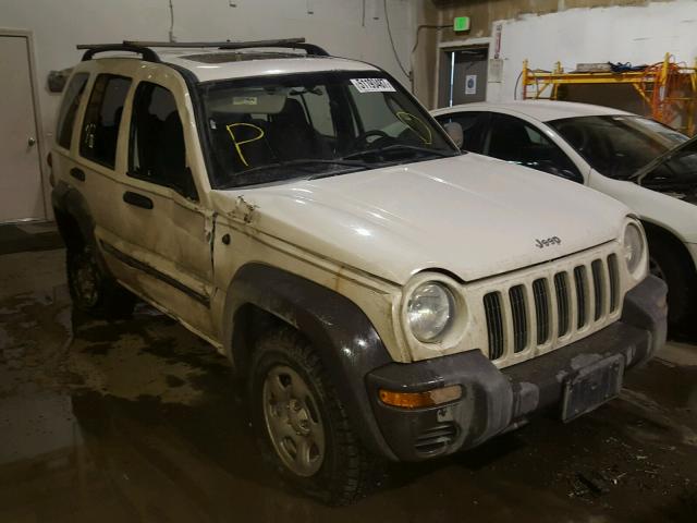 1J4GL48K84W180523 - 2004 JEEP LIBERTY SP WHITE photo 1