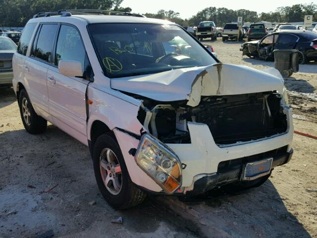 5FNYF28567B026627 - 2007 HONDA PILOT EXL WHITE photo 1