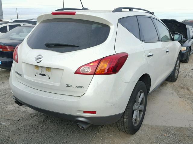 JN8AZ1MWXAW112189 - 2010 NISSAN MURANO S WHITE photo 4