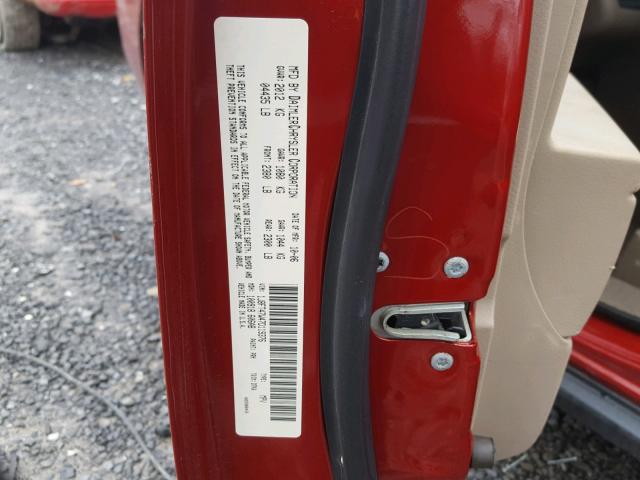1J8FT47W47D119376 - 2007 JEEP COMPASS RED photo 10