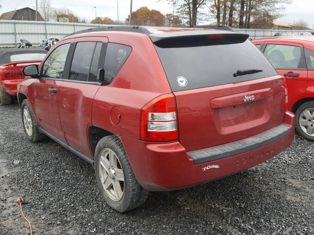 1J8FT47W47D119376 - 2007 JEEP COMPASS RED photo 3