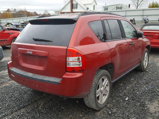 1J8FT47W47D119376 - 2007 JEEP COMPASS RED photo 4