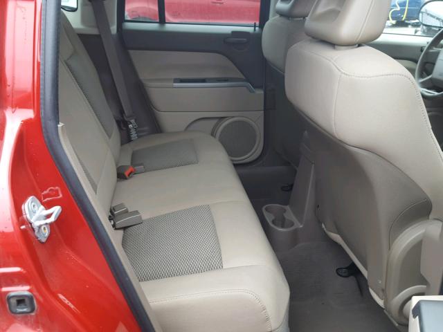 1J8FT47W47D119376 - 2007 JEEP COMPASS RED photo 6