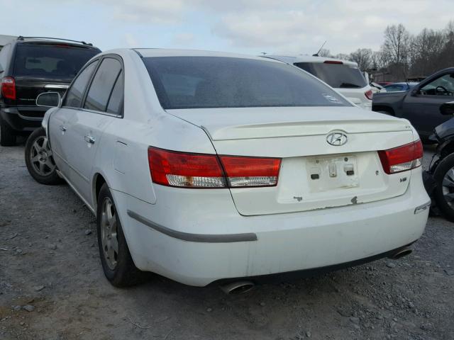 5NPEU46F56H086348 - 2006 HYUNDAI SONATA GLS WHITE photo 3