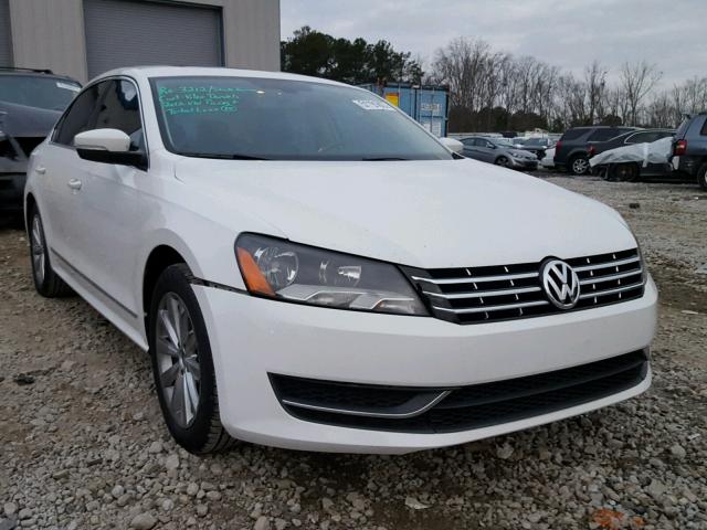 1VWCH7A39CC075268 - 2012 VOLKSWAGEN PASSAT SEL WHITE photo 1