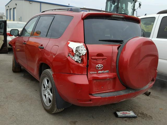 JTMZK33V775008247 - 2007 TOYOTA RAV4 RED photo 3