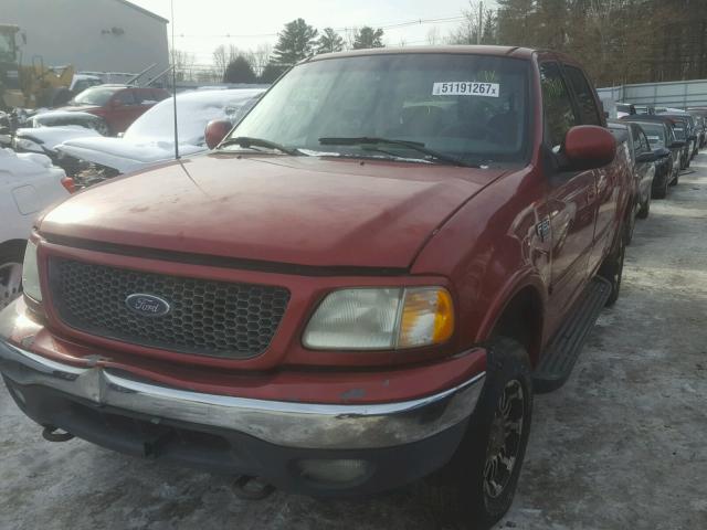 1FTRW08L61KC59456 - 2001 FORD F150 SUPER RED photo 2