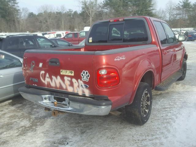 1FTRW08L61KC59456 - 2001 FORD F150 SUPER RED photo 4