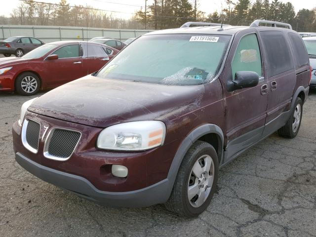 1GMDV33L86D138828 - 2006 PONTIAC MONTANA SV BURGUNDY photo 2