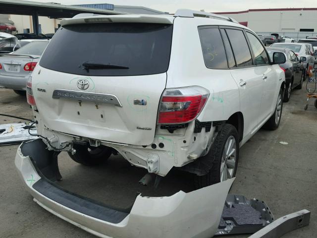 JTEEW44A582004085 - 2008 TOYOTA HIGHLANDER WHITE photo 4