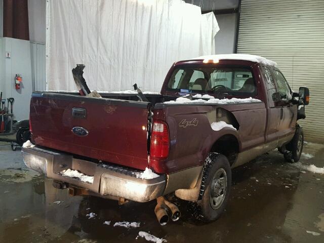 1FTSX21R58EB93970 - 2008 FORD F250 SUPER BURGUNDY photo 4