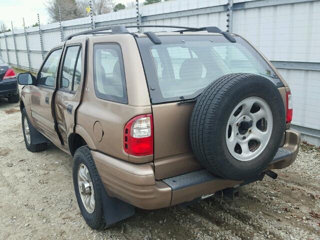 4S2CK58W1Y4350453 - 2000 ISUZU RODEO S TAN photo 3