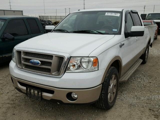 1FTPW12V28KC37195 - 2008 FORD F150 SUPER WHITE photo 2