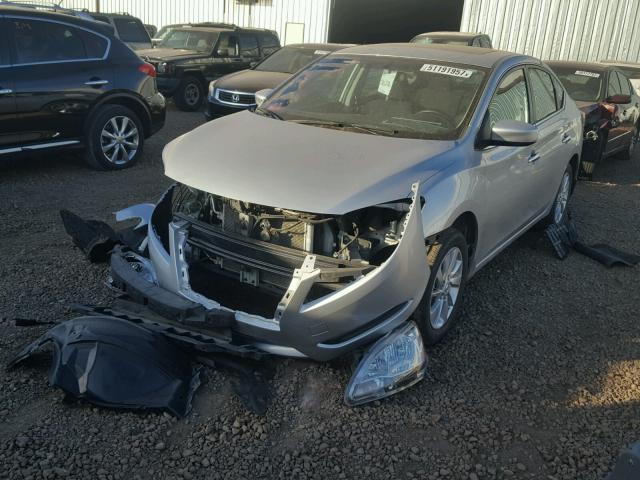 3N1AB7AP4FY255142 - 2015 NISSAN SENTRA S GRAY photo 2