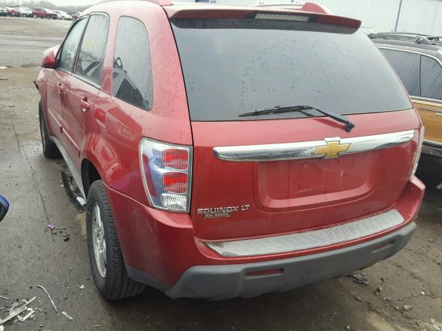 2CNDL63F566086915 - 2006 CHEVROLET EQUINOX LT RED photo 3