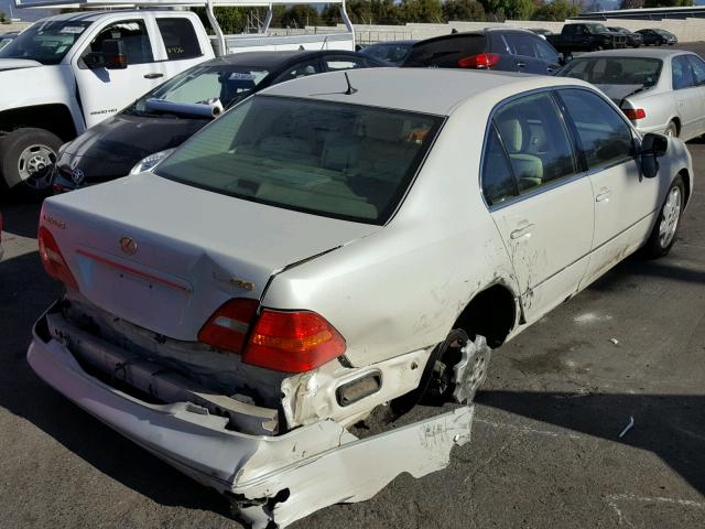 JTHBN30F830096446 - 2003 LEXUS LS 430 WHITE photo 4