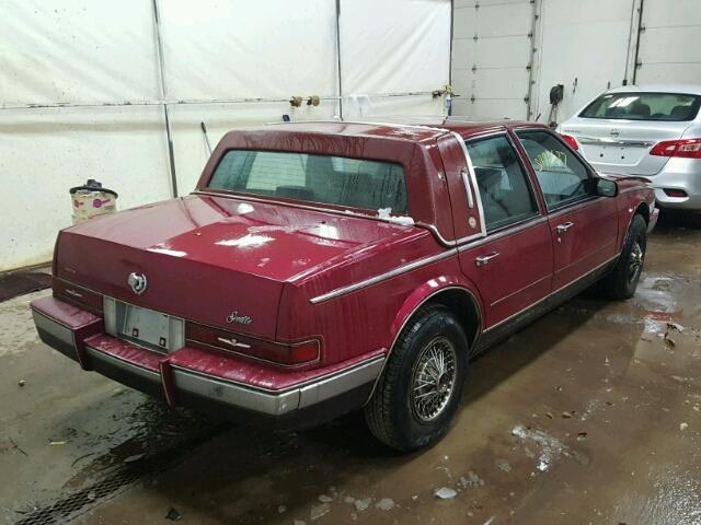 1G6KS698XGU815164 - 1986 CADILLAC SEVILLE MAROON photo 4