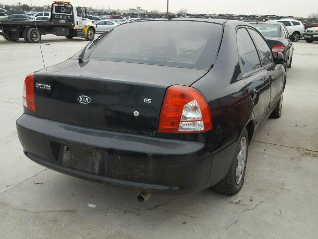 KNAFB161935123567 - 2003 KIA SPECTRA GS BLACK photo 4