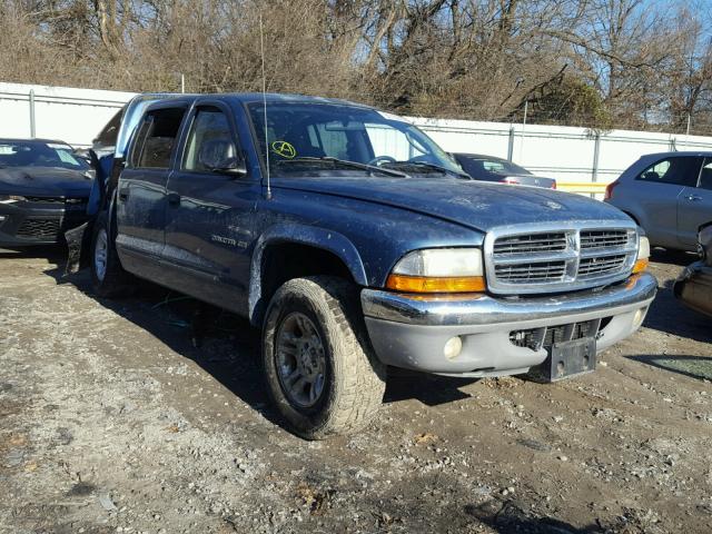 1B7HG48XX2S532080 - 2002 DODGE DAKOTA QUA BLUE photo 1