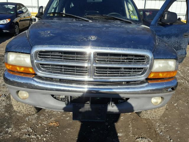 1B7HG48XX2S532080 - 2002 DODGE DAKOTA QUA BLUE photo 7