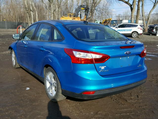 1FADP3F22EL164420 - 2014 FORD FOCUS SE BLUE photo 3