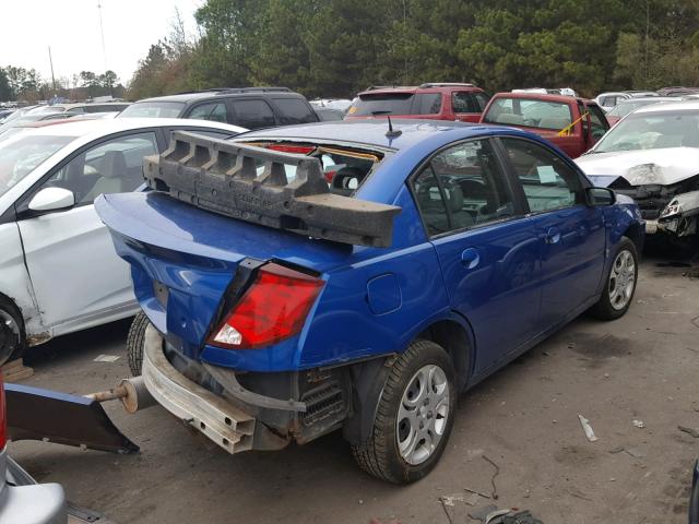 1G8AJ54F94Z110103 - 2004 SATURN ION LEVEL BLUE photo 4