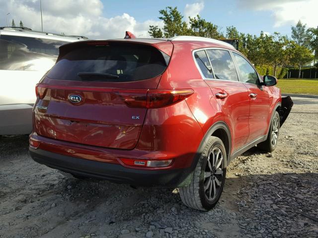 KNDPN3AC3H7150715 - 2017 KIA SPORTAGE E RED photo 4