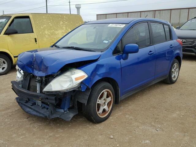 3N1BC13E57L367165 - 2007 NISSAN VERSA S BLUE photo 2