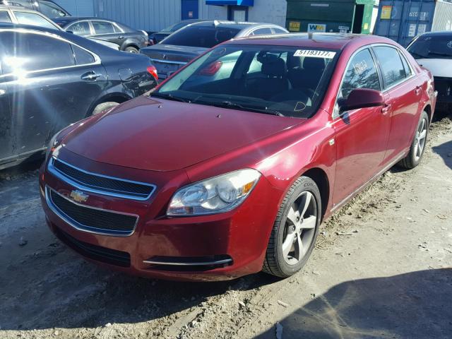 1G1ZJ57B48F241201 - 2008 CHEVROLET MALIBU 2LT RED photo 2