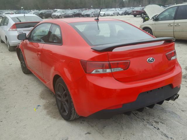 KNAFW6A37A5138320 - 2010 KIA FORTE SX RED photo 3