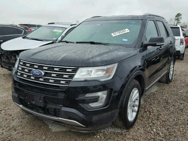 1FM5K7D80GGC07221 - 2016 FORD EXPLORER X BLACK photo 2