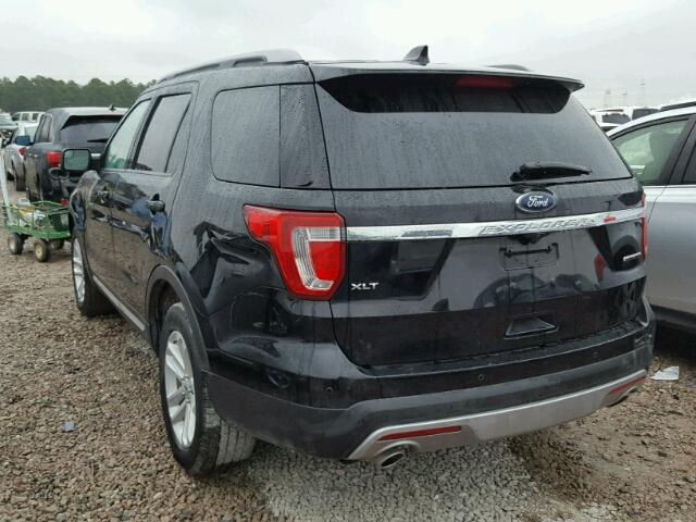 1FM5K7D80GGC07221 - 2016 FORD EXPLORER X BLACK photo 3