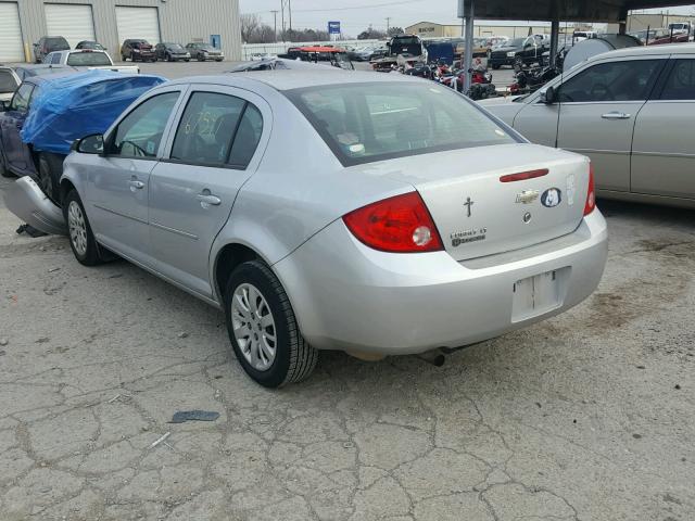 1G1AD5F54A7176186 - 2010 CHEVROLET COBALT 1LT SILVER photo 3