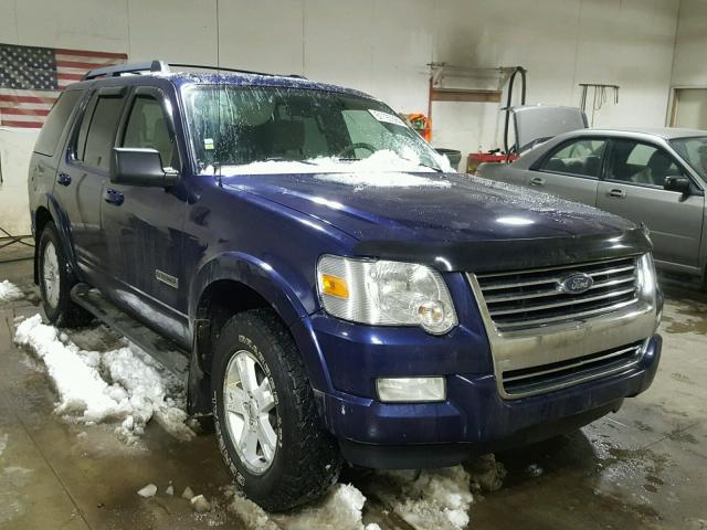 1FMEU73E67UB61381 - 2007 FORD EXPLORER X BLUE photo 1