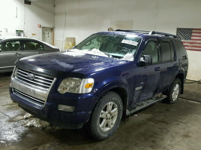 1FMEU73E67UB61381 - 2007 FORD EXPLORER X BLUE photo 2