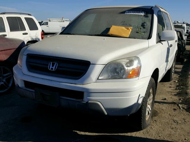 2HKYF18733H533962 - 2003 HONDA PILOT EXL WHITE photo 2