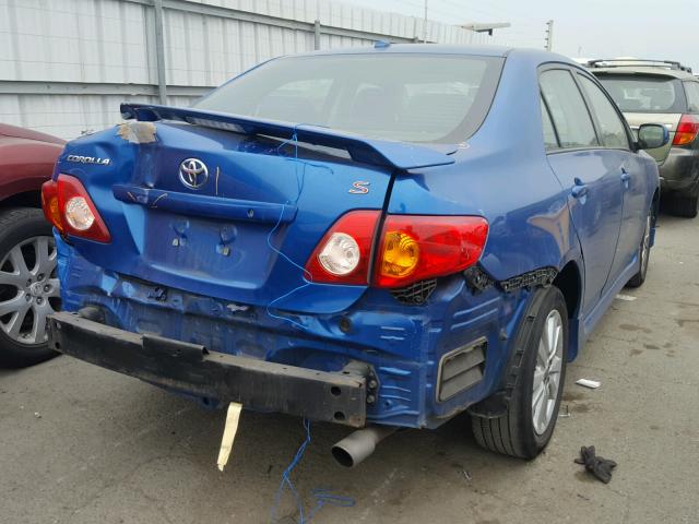 1NXBU40E39Z040235 - 2009 TOYOTA COROLLA BA BLUE photo 4