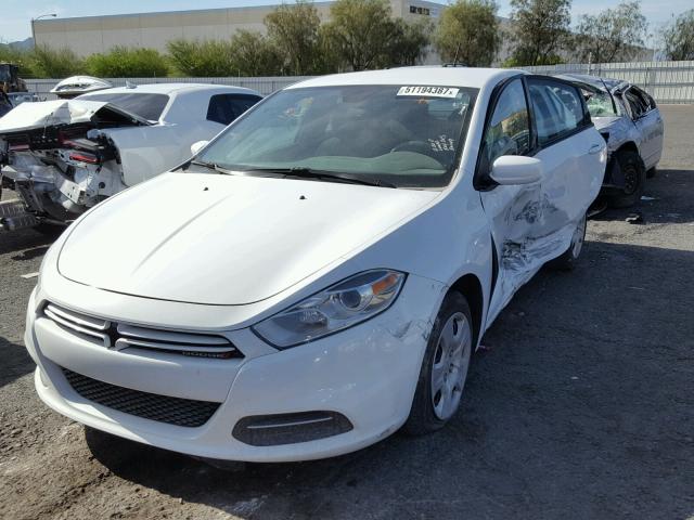 1C3CDFAA3GD531177 - 2016 DODGE DART SE WHITE photo 2