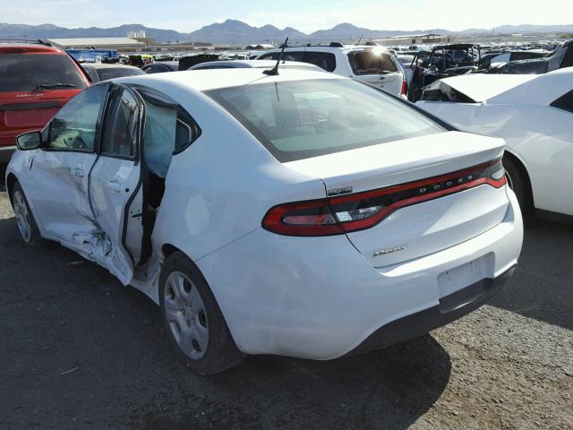 1C3CDFAA3GD531177 - 2016 DODGE DART SE WHITE photo 3